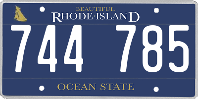 RI license plate 744785