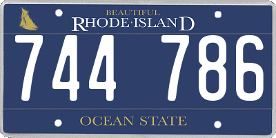 RI license plate 744786