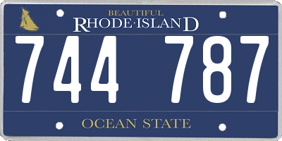RI license plate 744787