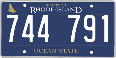 RI license plate 744791