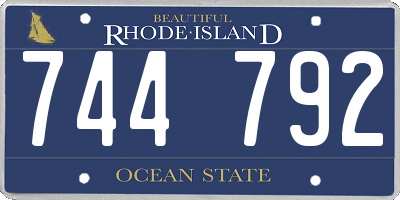 RI license plate 744792