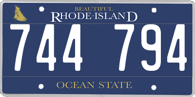 RI license plate 744794