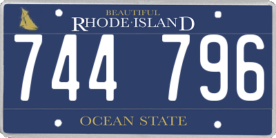 RI license plate 744796