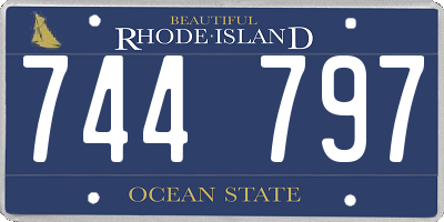 RI license plate 744797