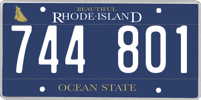 RI license plate 744801