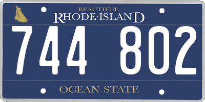 RI license plate 744802