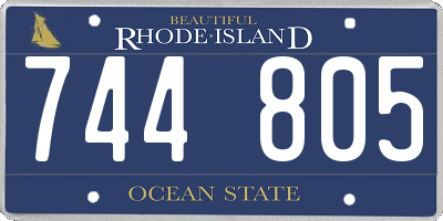 RI license plate 744805