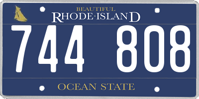 RI license plate 744808