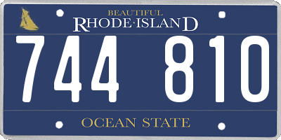 RI license plate 744810