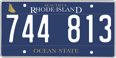 RI license plate 744813
