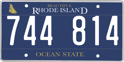 RI license plate 744814
