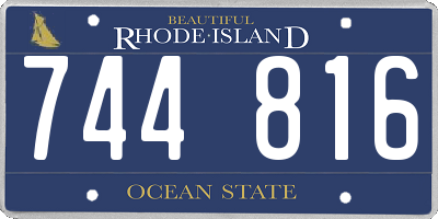 RI license plate 744816