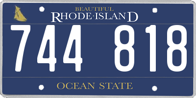 RI license plate 744818