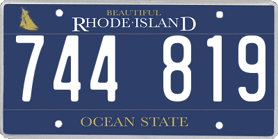 RI license plate 744819