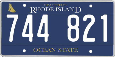RI license plate 744821