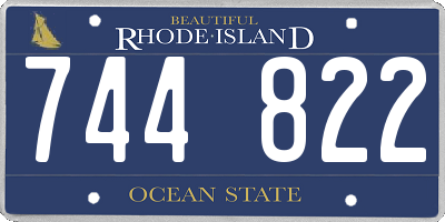 RI license plate 744822