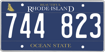RI license plate 744823