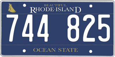 RI license plate 744825