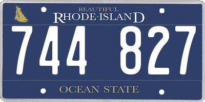 RI license plate 744827