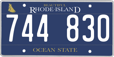 RI license plate 744830