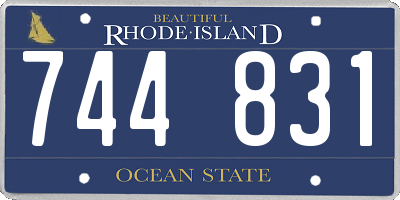 RI license plate 744831