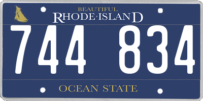 RI license plate 744834