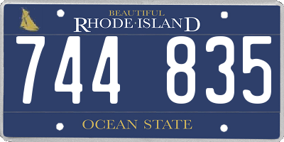 RI license plate 744835