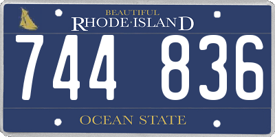 RI license plate 744836