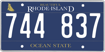 RI license plate 744837