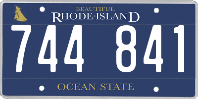 RI license plate 744841