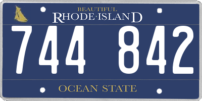 RI license plate 744842