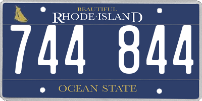 RI license plate 744844