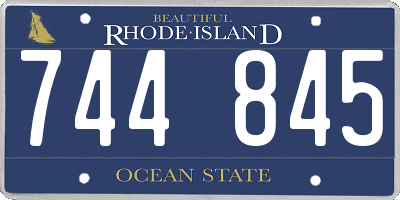 RI license plate 744845