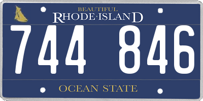 RI license plate 744846