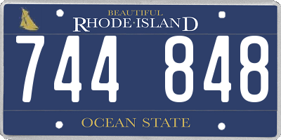 RI license plate 744848