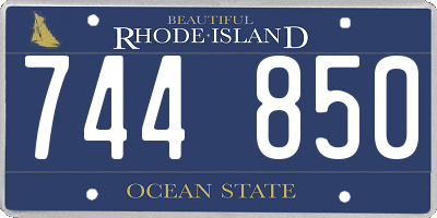 RI license plate 744850