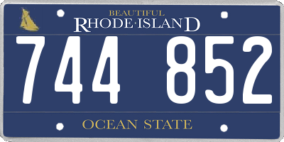 RI license plate 744852
