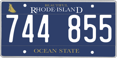 RI license plate 744855