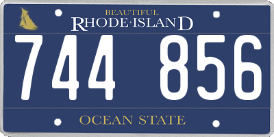 RI license plate 744856