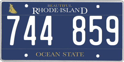 RI license plate 744859