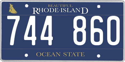 RI license plate 744860