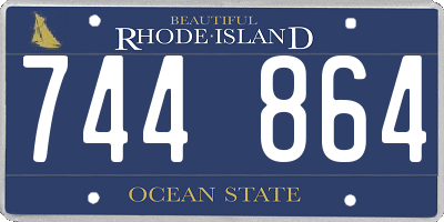 RI license plate 744864