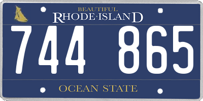 RI license plate 744865