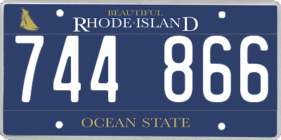 RI license plate 744866