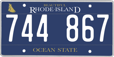 RI license plate 744867