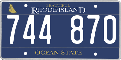 RI license plate 744870
