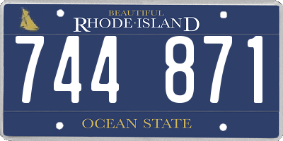 RI license plate 744871