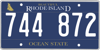 RI license plate 744872