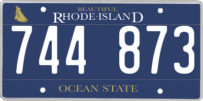 RI license plate 744873
