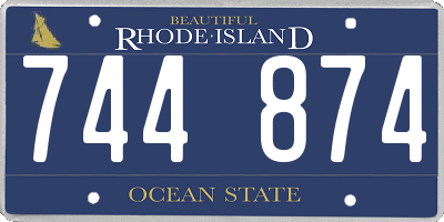 RI license plate 744874
